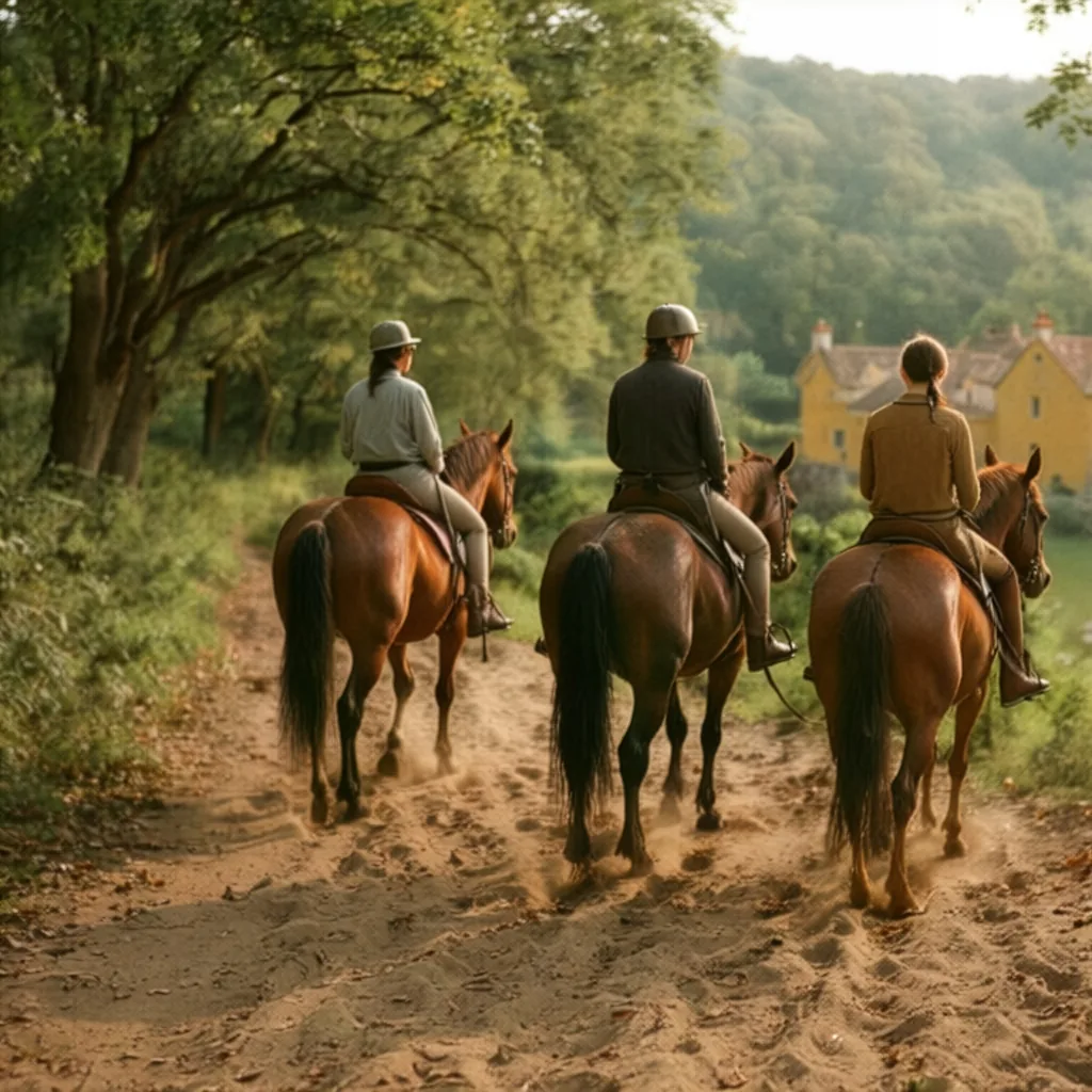 Balade à cheval en Dordogne, autour de Saint-Geniès