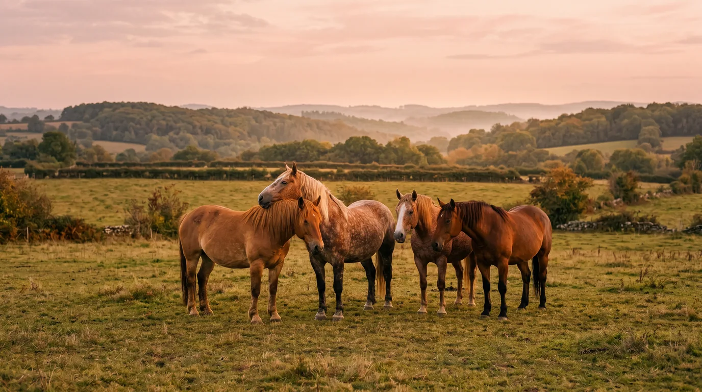 Les chevaux du Élevage Fast en liberté, Dordogne